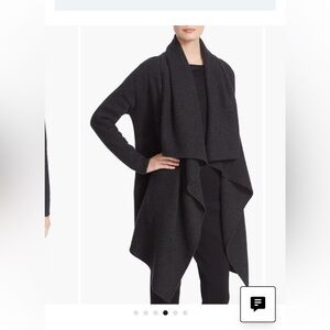 Nordstrom Women's Dark Gray Drape Cardigan